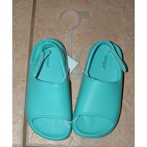 NEW Toddler Unisex Bright Blue Sz 10 Adjustable Ankle Strap Sandals CAT & JACK